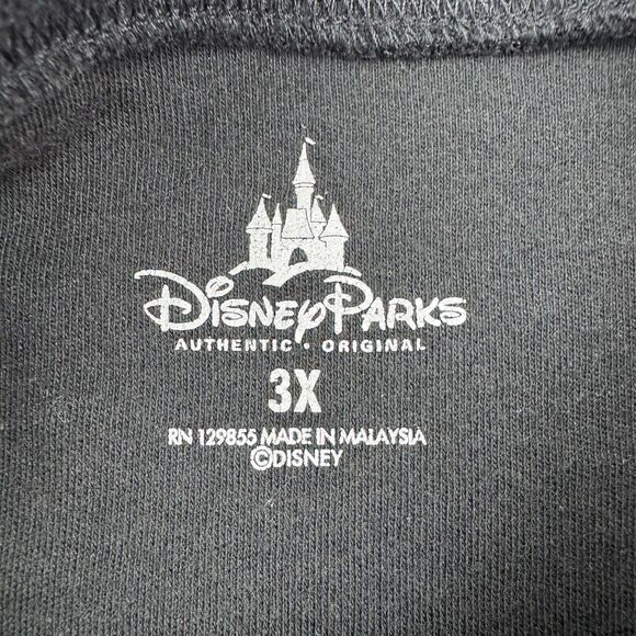 Disney Parks Walt Disney World 4 Parks Graphic Tee Shirt Black 3X Plus Sparkles - Picture 2 of 8